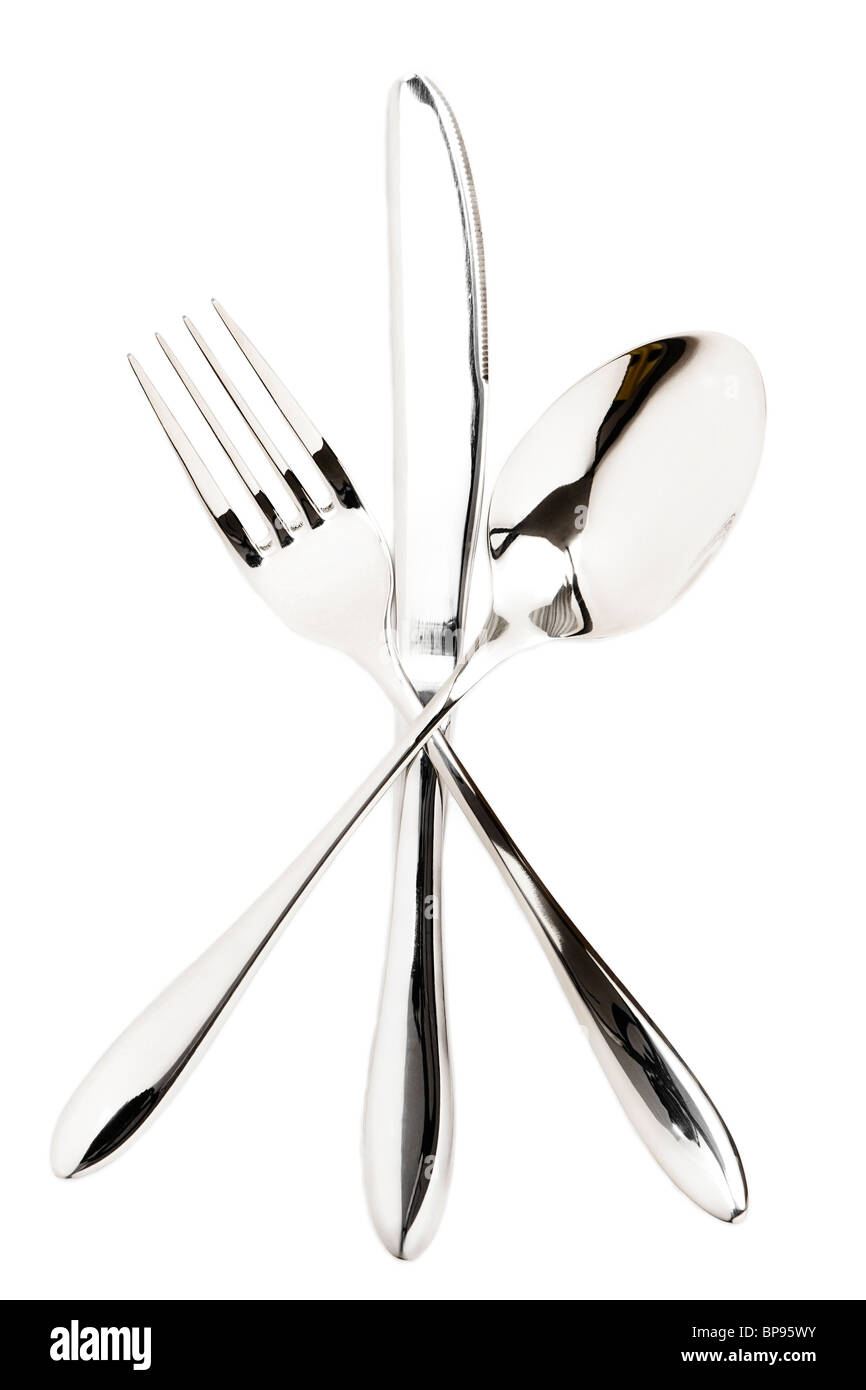 Crossed fork and spoon hires stock photography and images Alamy