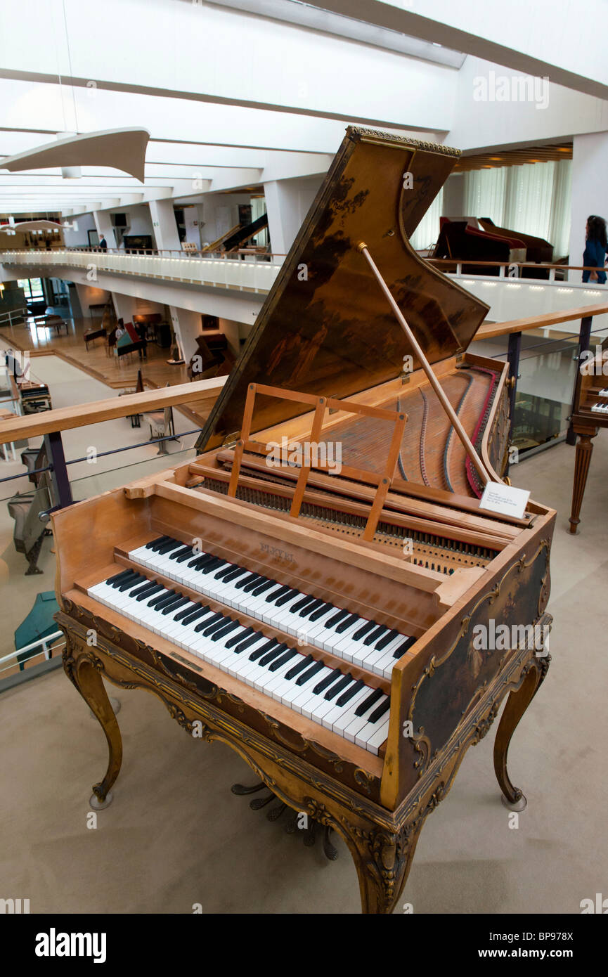 interior of Musikinstrumenten Museum or Museum of Musical Instruments in Mitte Berlin Germany Stock Photo