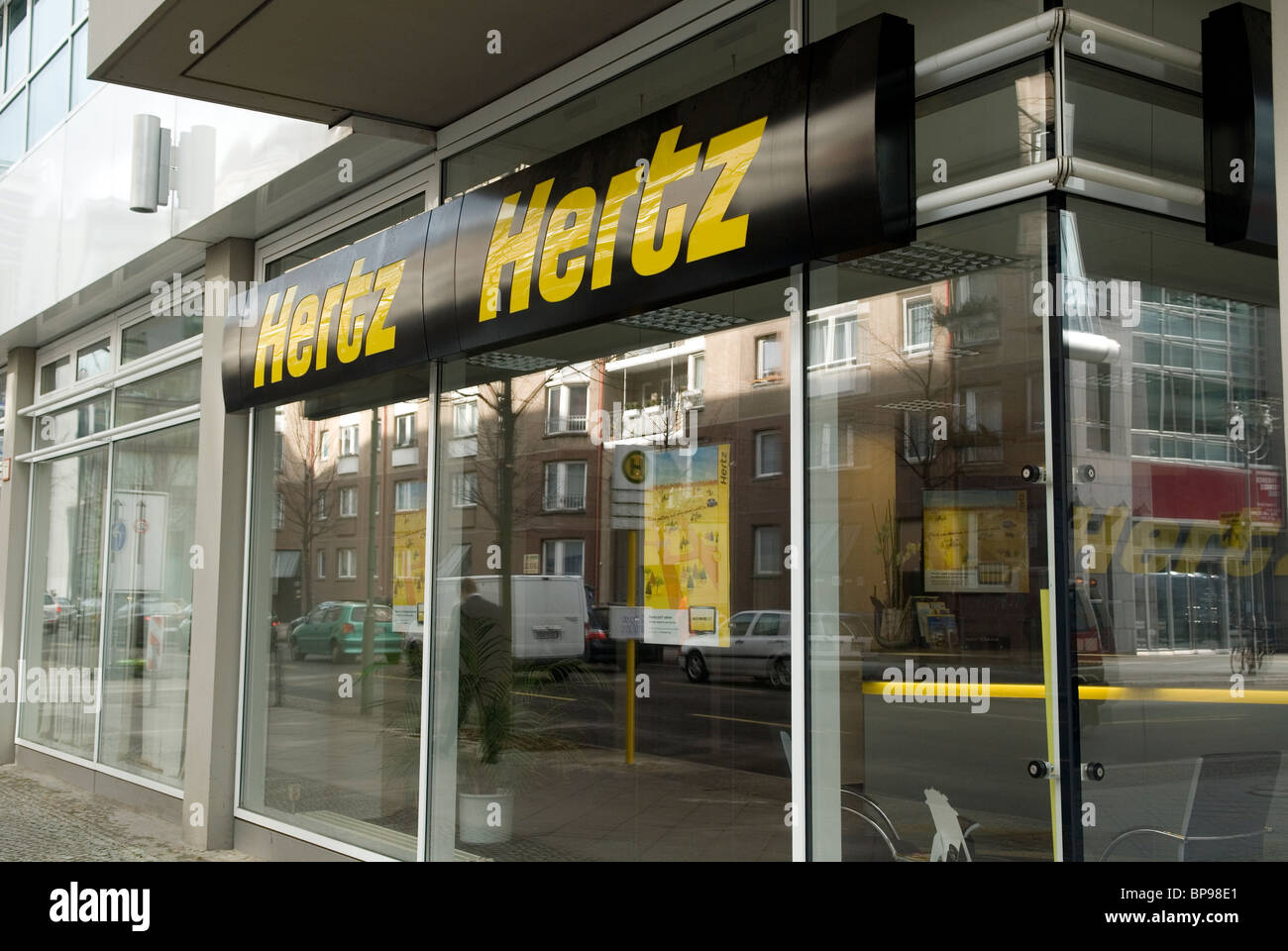 Hertz rent a car shop in Berlin Germany Europe Stock Photo