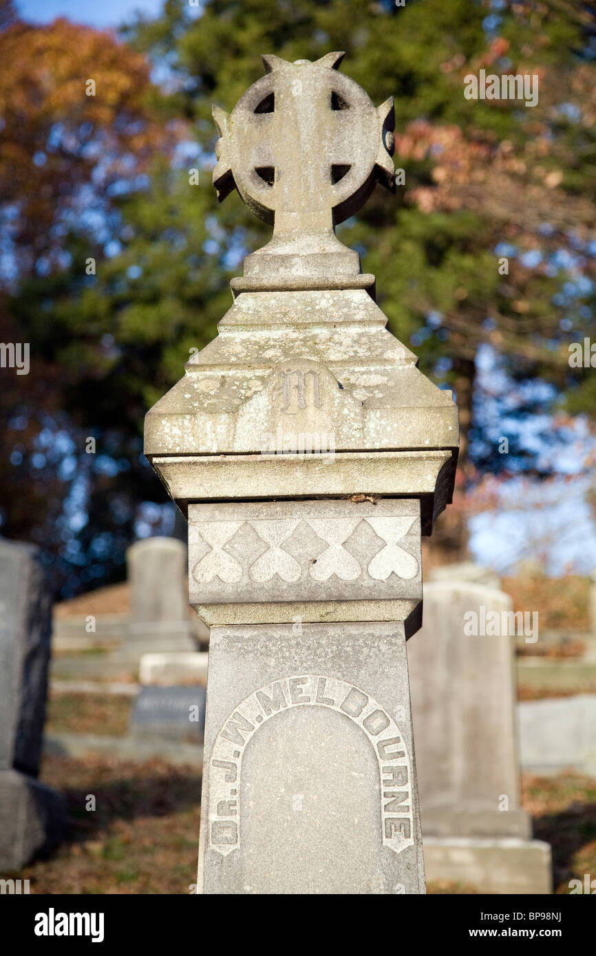 An old cemetery, Wilton, USA Stock Photo