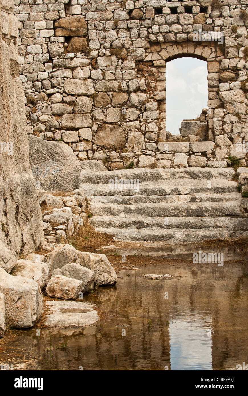 CLoseup of a destroyed house in Lebanon Middle east Stock Photo