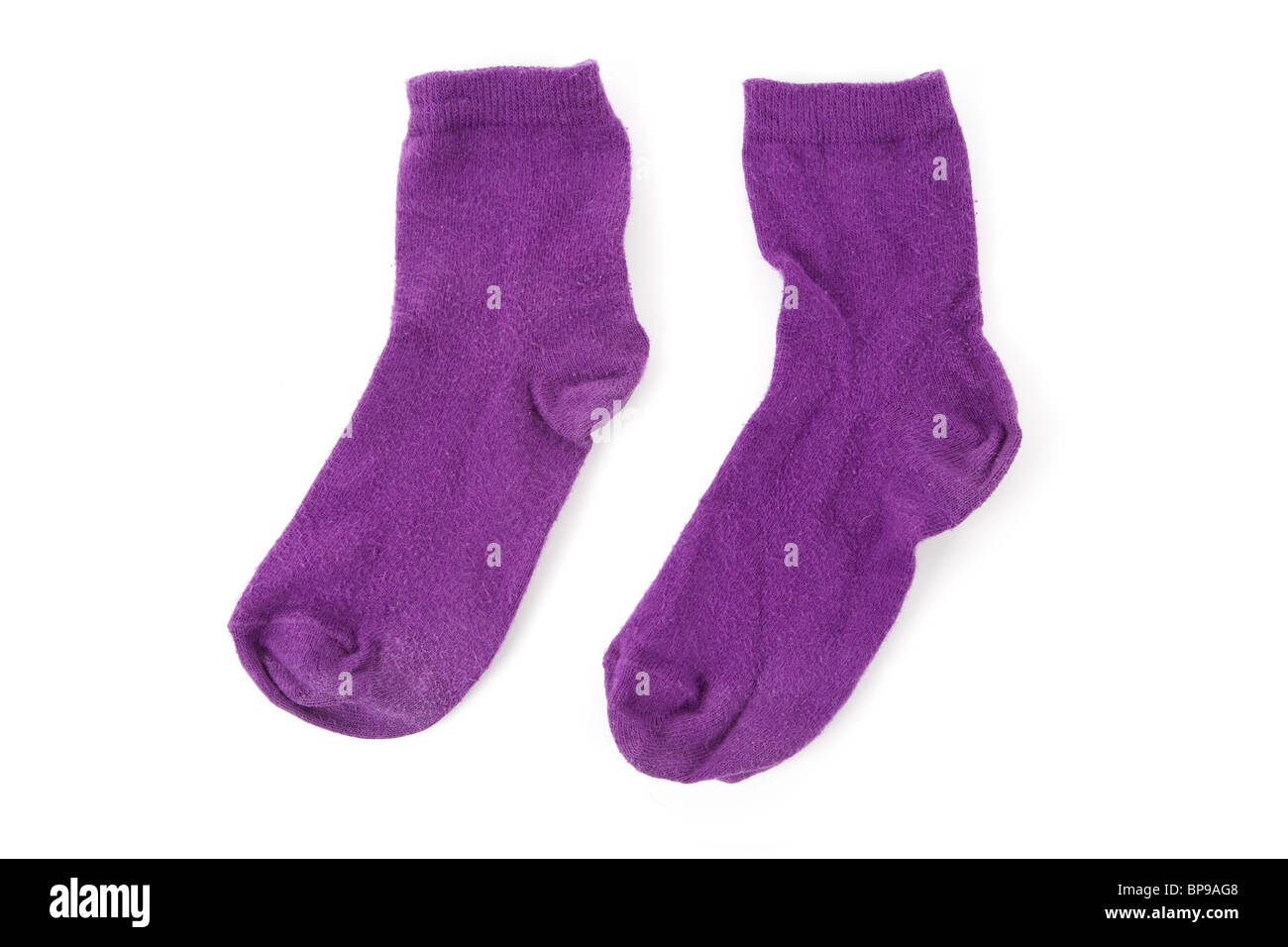Purple Socks with white background Stock Photo - Alamy