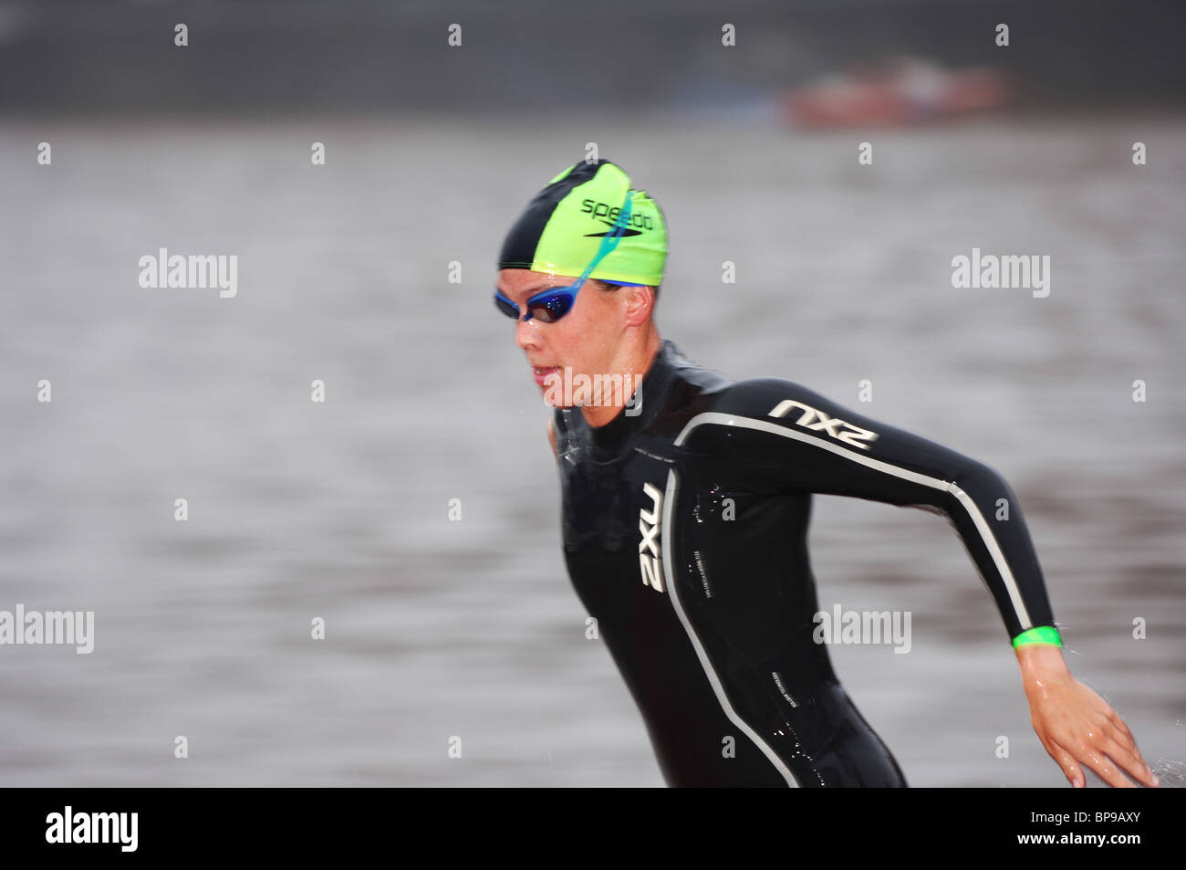woman participating in triathlon swimming competition Stock Photo Alamy