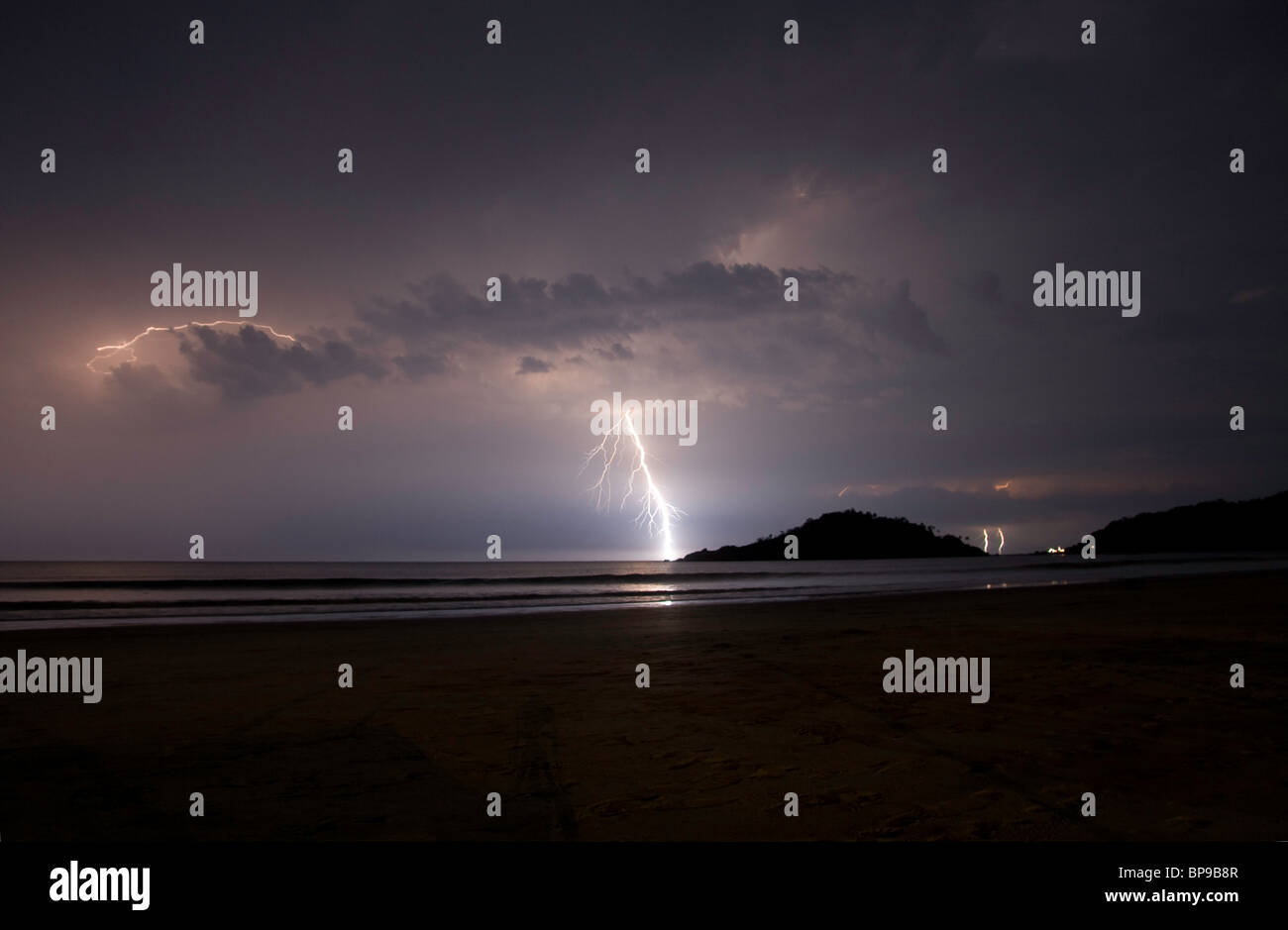 Lightning Strike over Arabian Sea just before the Monsoon Season