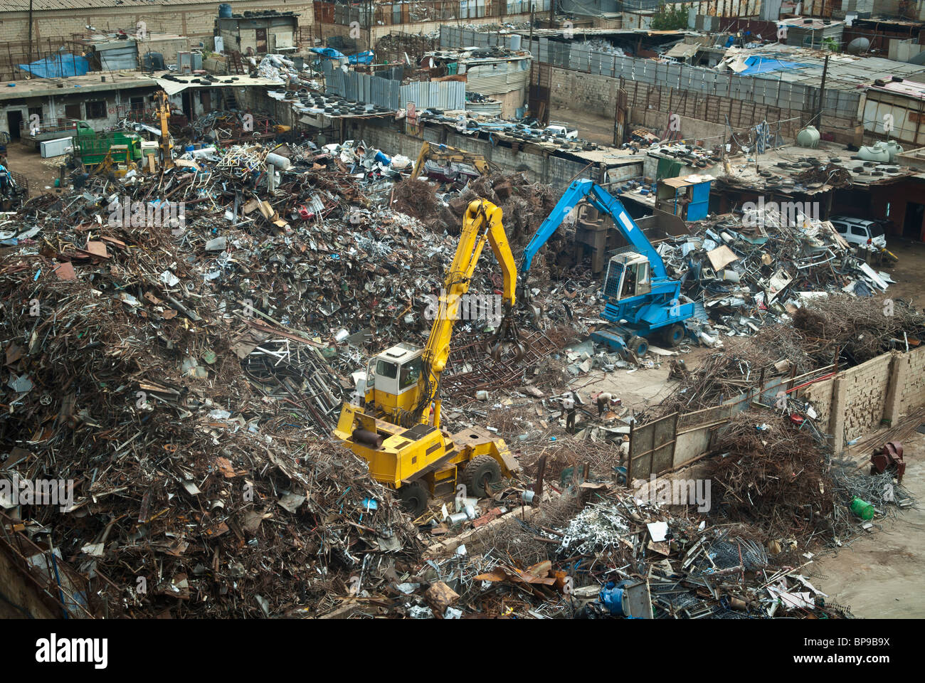 Metal scrapyard in recycling centre Beirut Lebanon Middle East Stock Photo