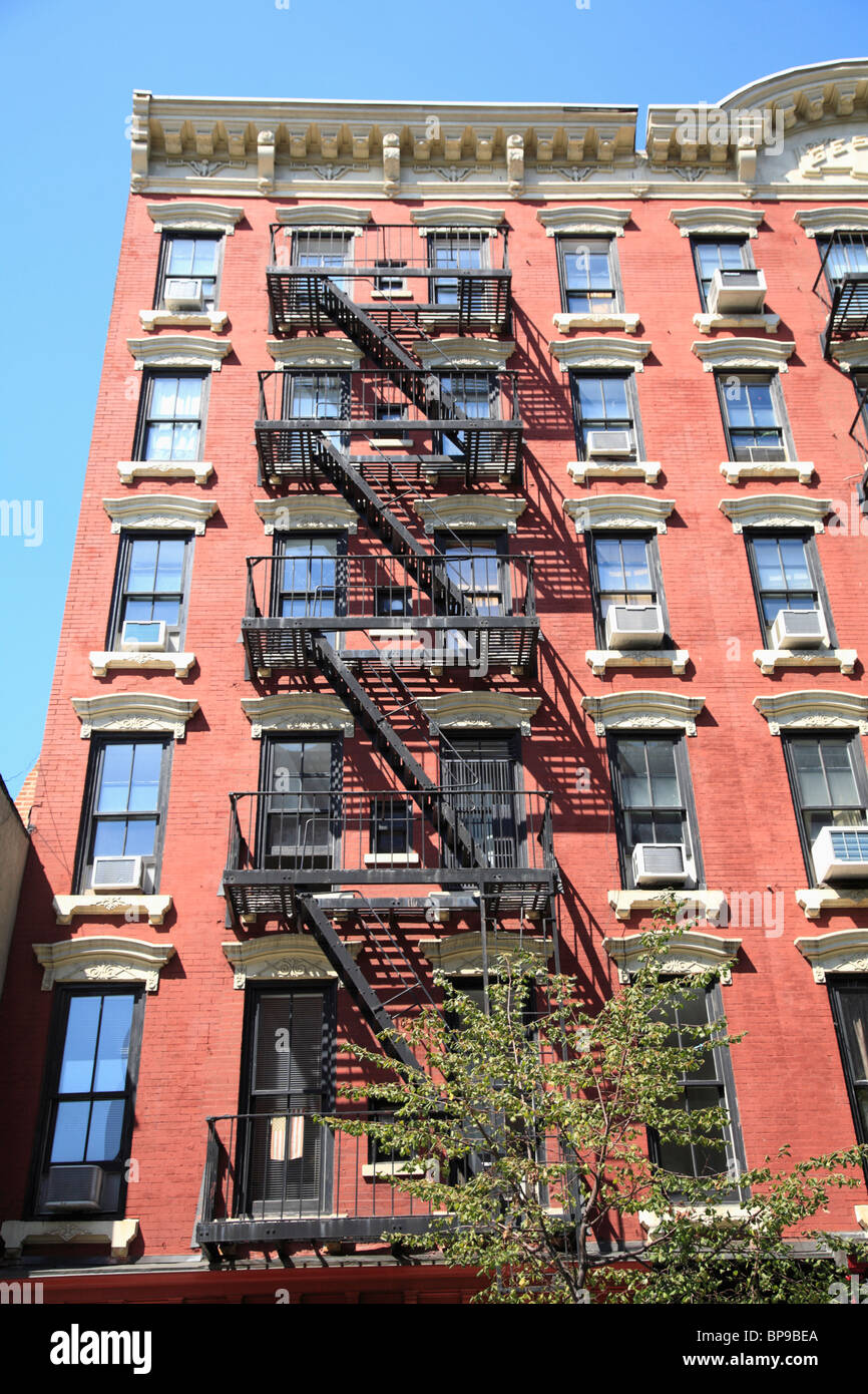 Tenement Building, Greenwich Village, West Village, Manhattan, New York City, USA Stock Photo