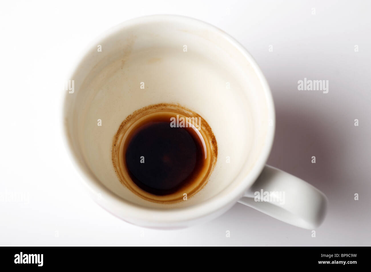 Empty cup of espresso coffee Stock Photo