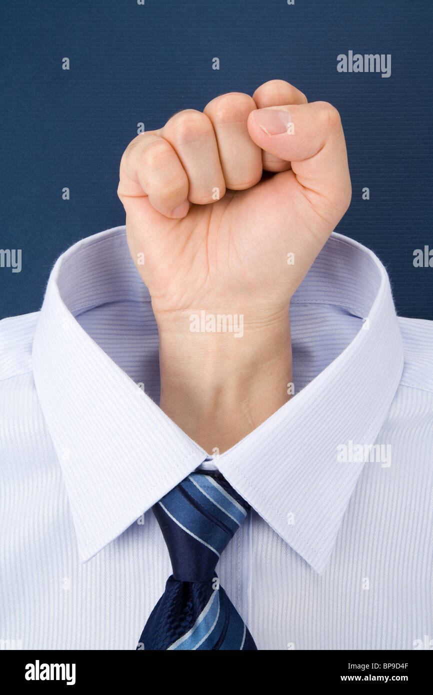 Fist and shirt, Business Concept Stock Photo