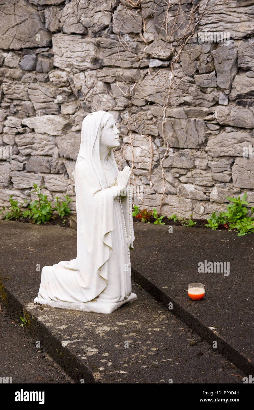 statue in the grotto in Kilrush County Clare Ireland Stock Photo
