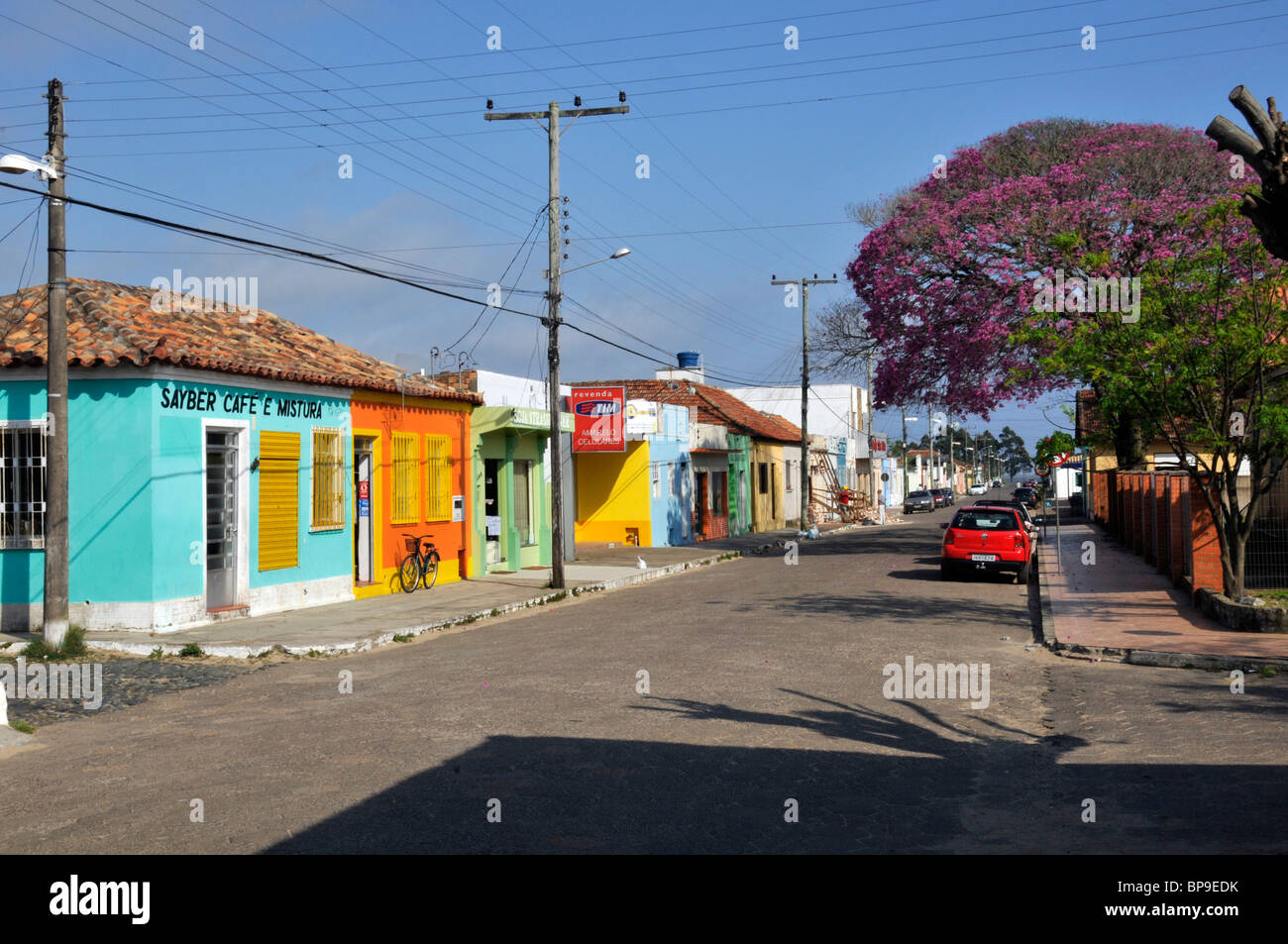 Main street, Mostardas, Rio Grande do Sul, Brazil Stock Photo