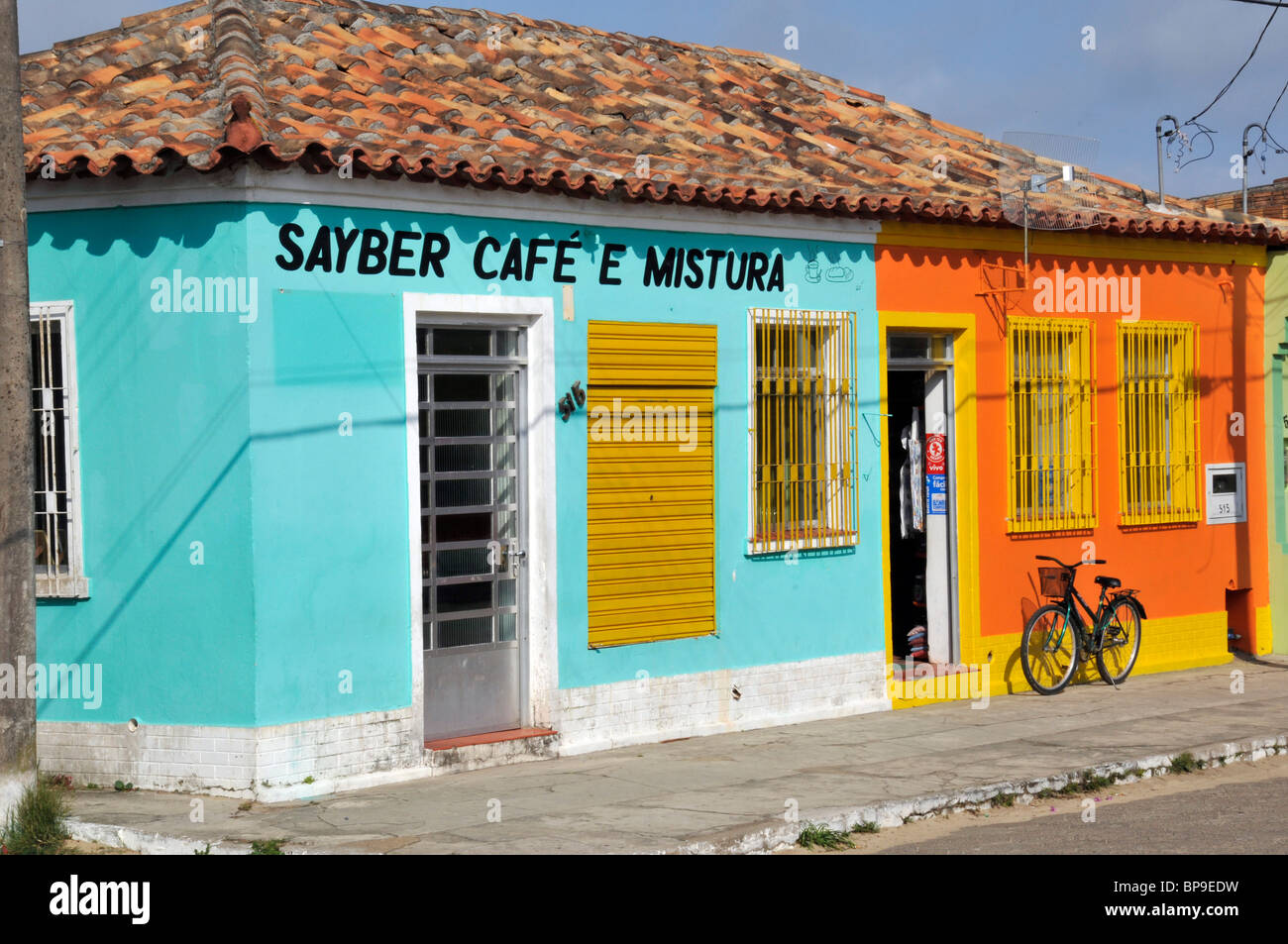 Cyber cafe, Mostardas, Rio Grande do Sul, Brazil Stock Photo