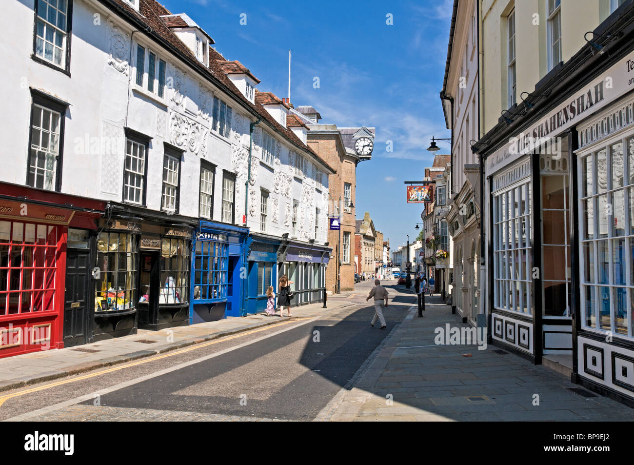 Hertford town street, Hertfordshire, United Kingdom Stock Photo Alamy