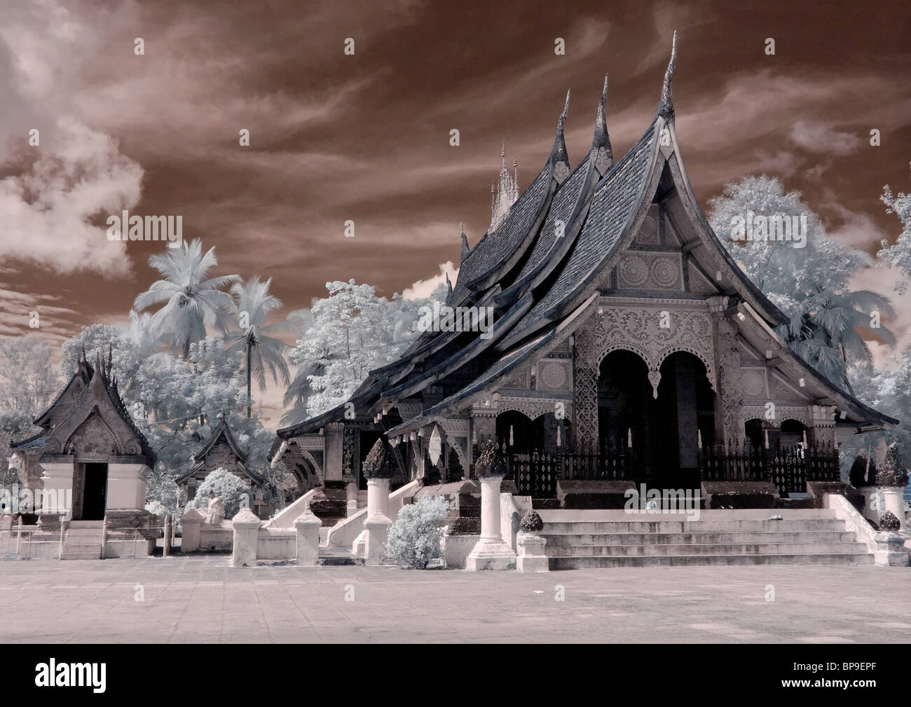 Wat Xieng Thong, Luang Prabang Stock Photo
