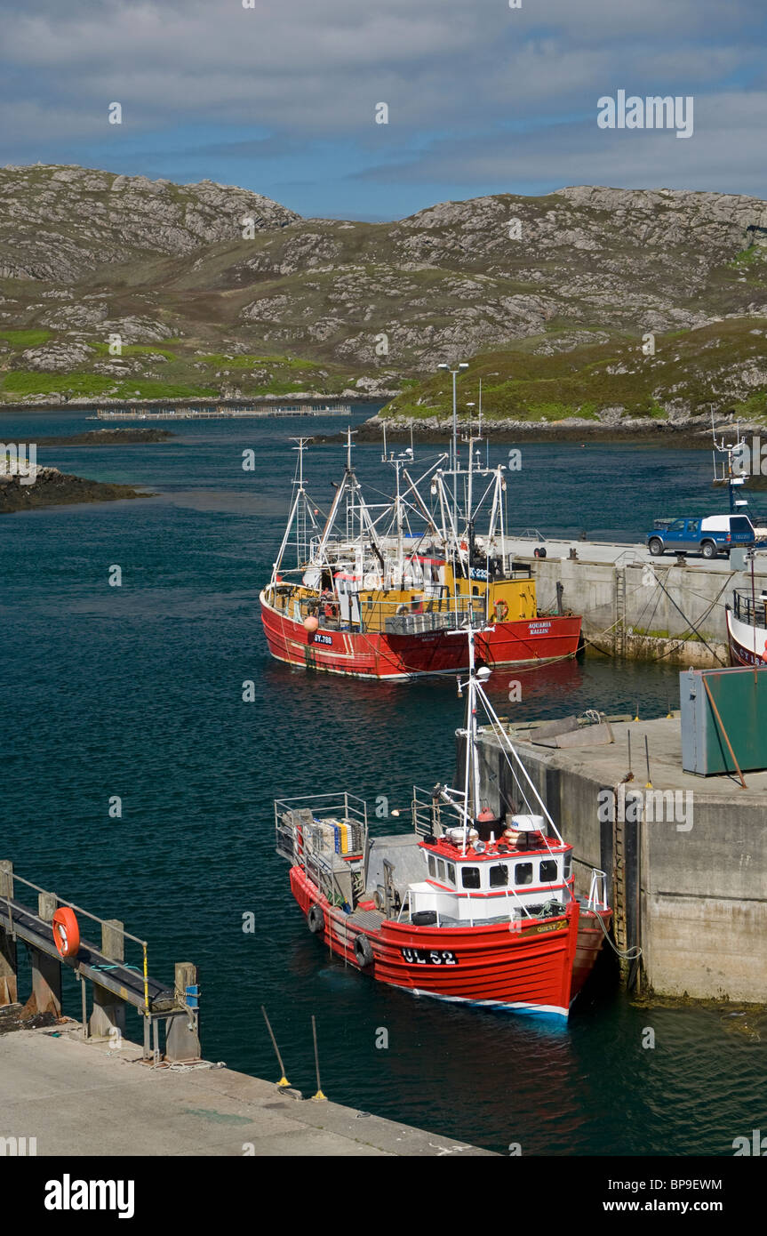Kallin Shellfish port Grimsay North Uist Outer Hebrides. SCO 6368 Stock Photo