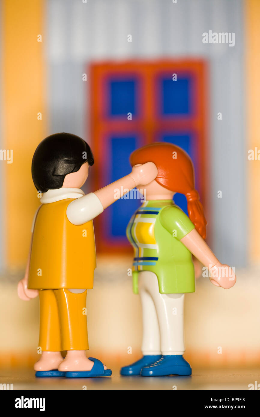 A symbolic representation of violence against women Stock Photo
