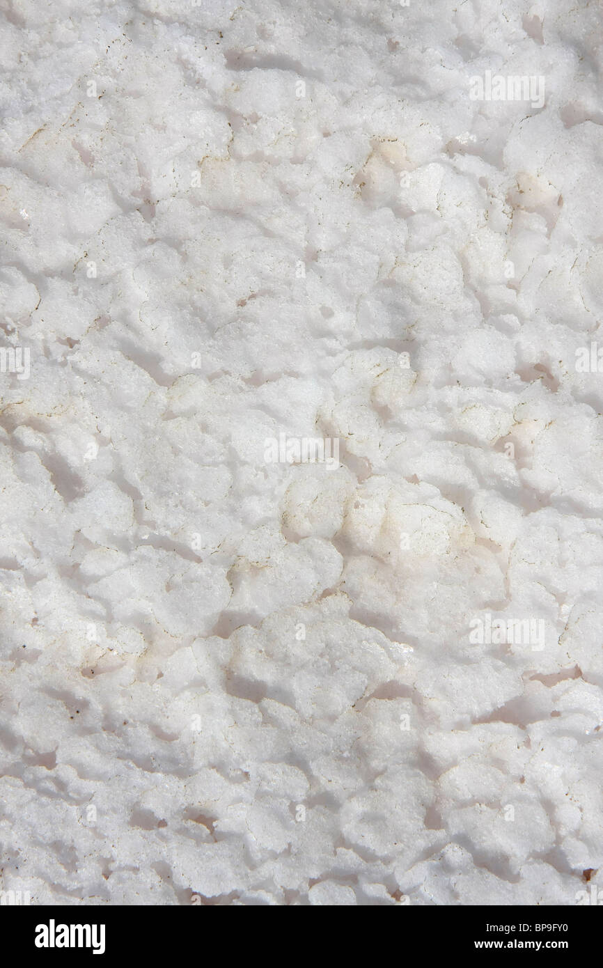 Close-up of the salt bottom of the Larnaca salt lake, Cyprus, Europe Stock Photo