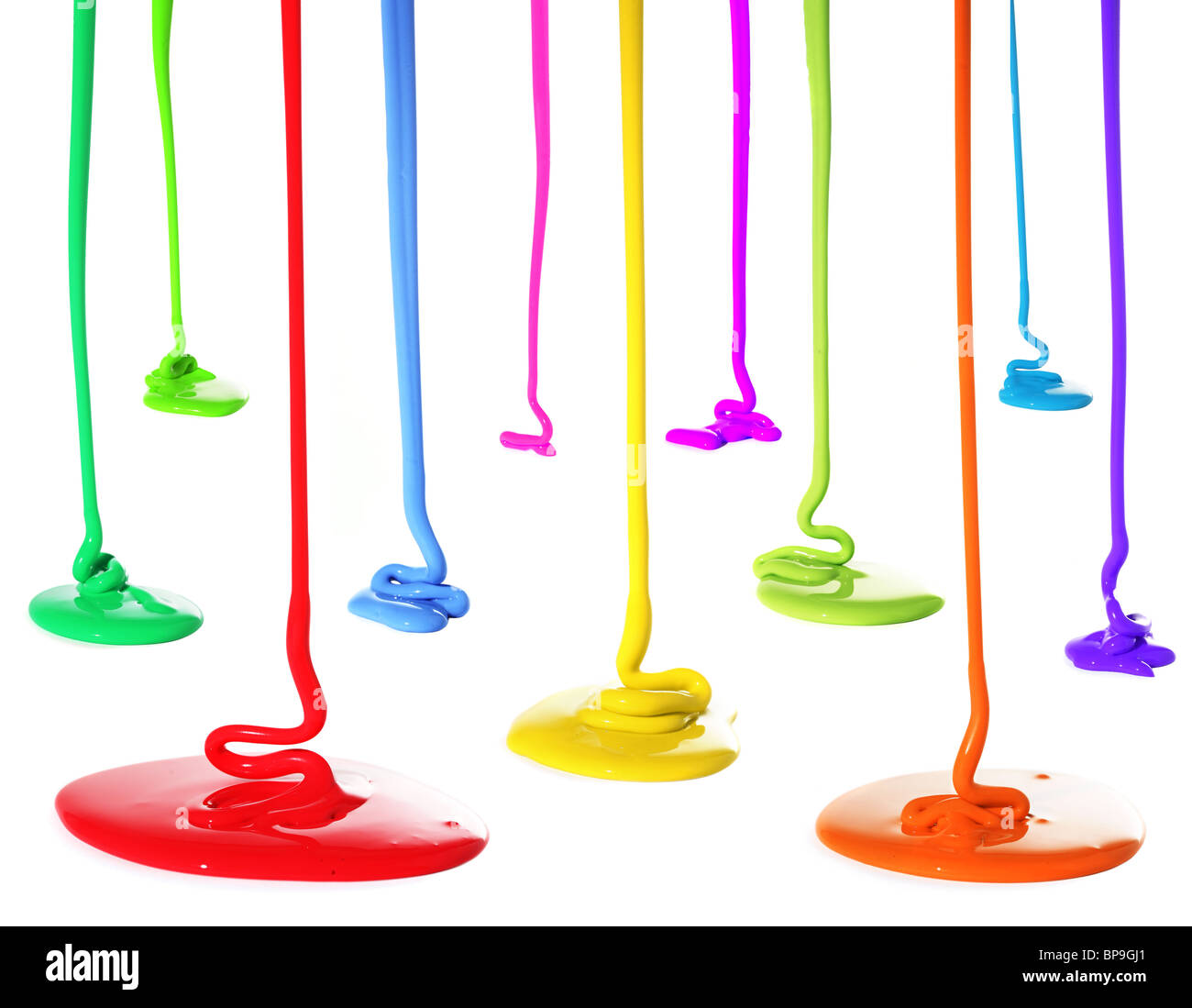 Paint pouring Stock Photo