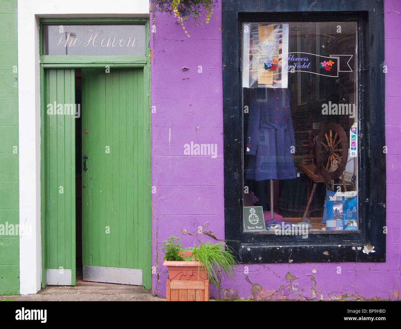 Colourful Shop Front, Stornoway, Isle of Lewis, Scotland Stock Photo