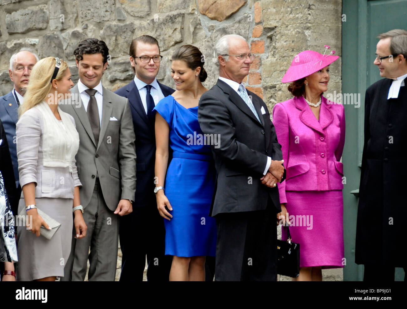 Swedens Royal Family Princess Madeleine, Prince Carl Philip, Prince Daniel, Crown princess Victoria. Queen Silvia King Carl Gustaf Stock Photo