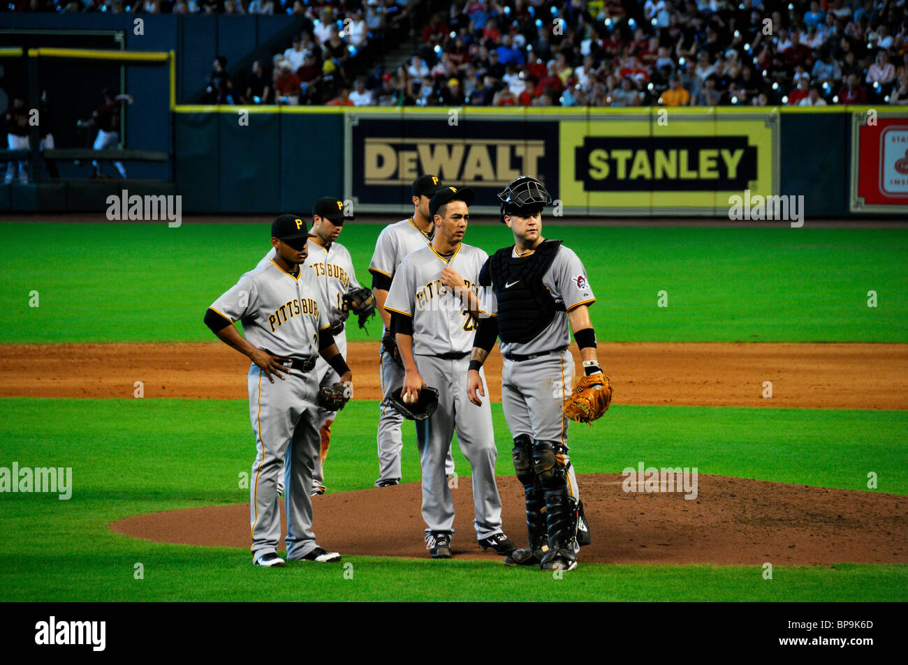 Pittsburgh Pirates players conference. Stock Photo