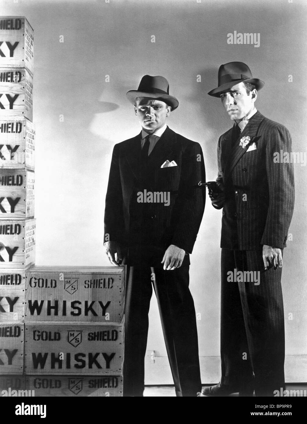 JAMES CAGNEY, HUMPHREY BOGART, THE ROARING TWENTIES, 1939 Stock Photo