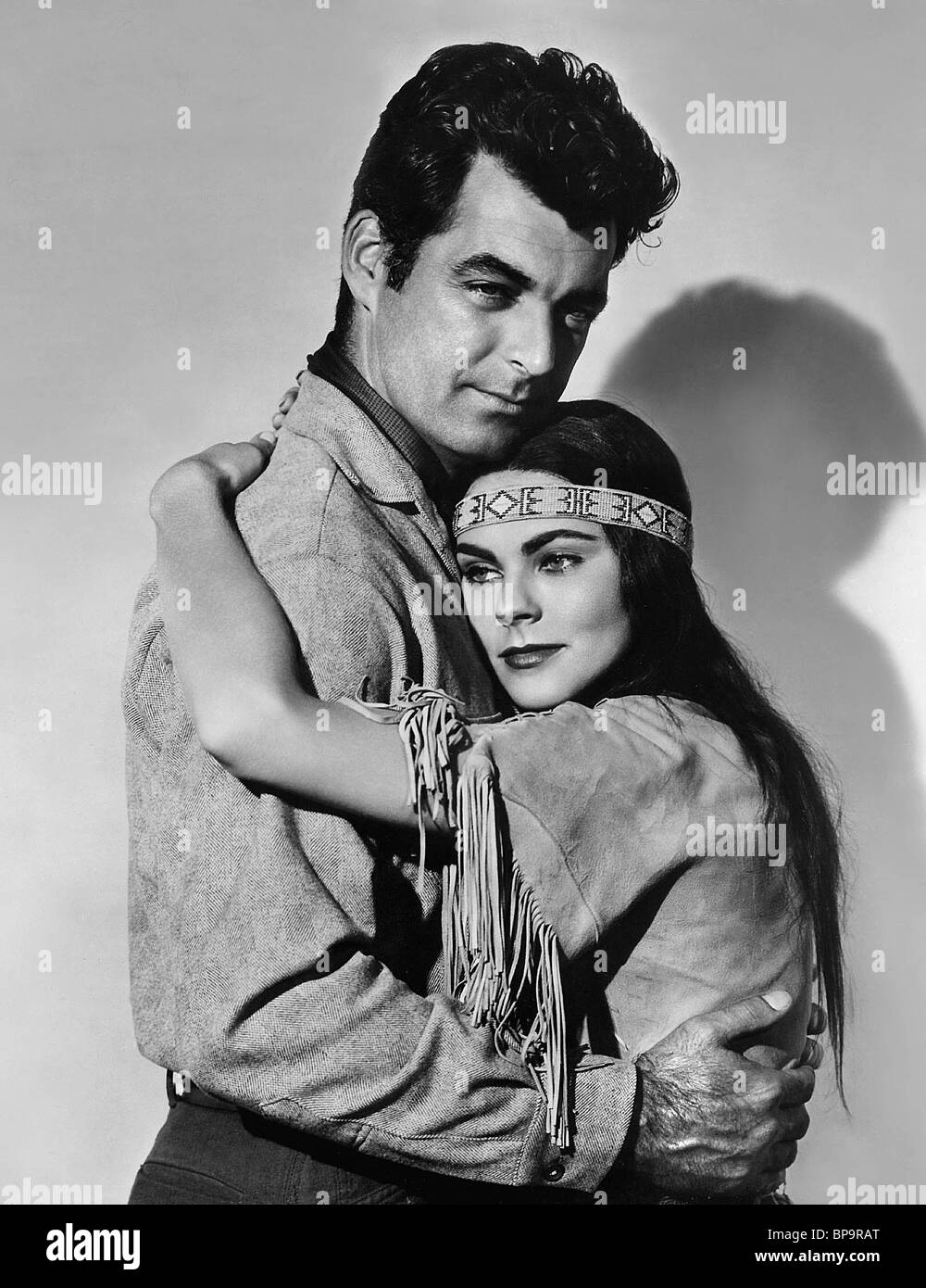 RORY CALHOUN & GLORIA GRAHAME RIDE OUT FOR REVENGE (1957 Stock Photo