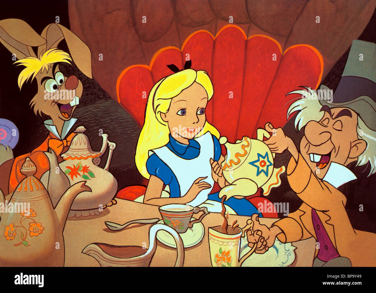 Alice At The Tea Party Alice In Wonderland 1951 Stock Photo Alamy