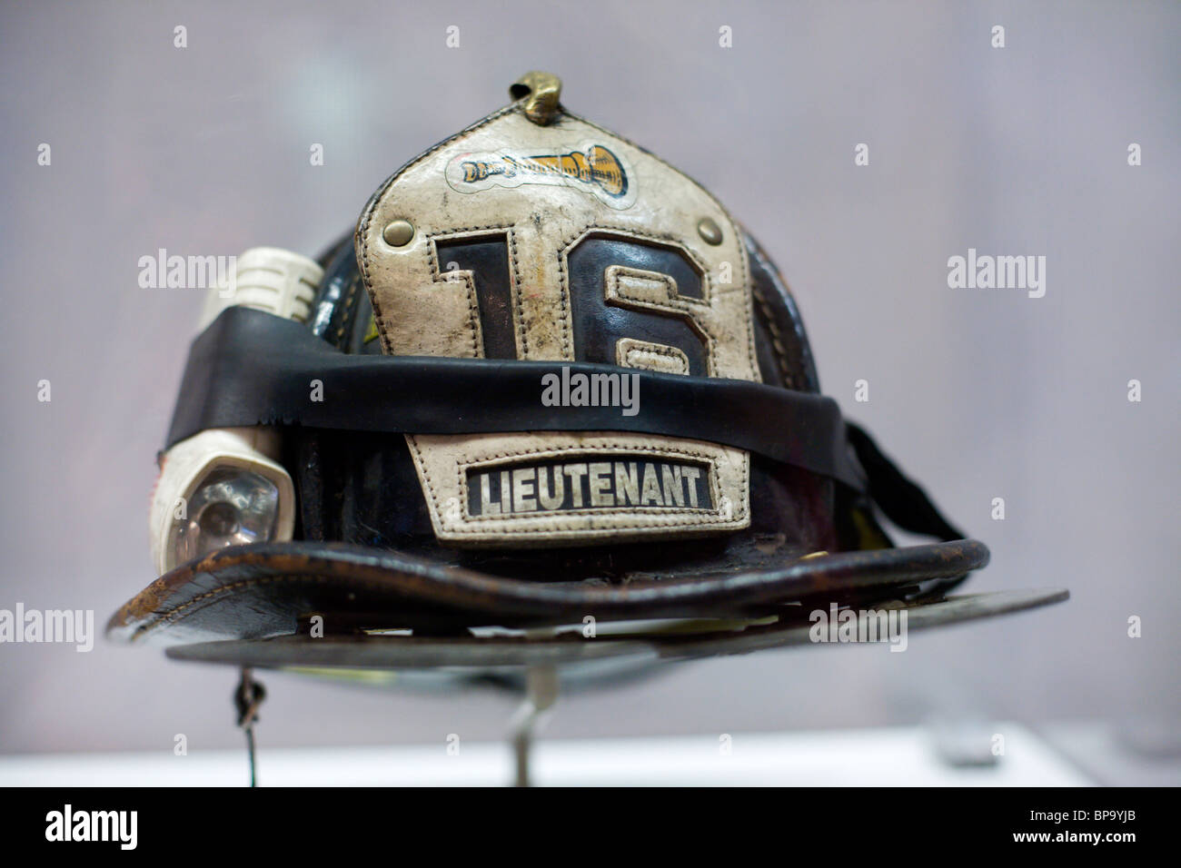 A Firefighter's Helmet Stock Photo
