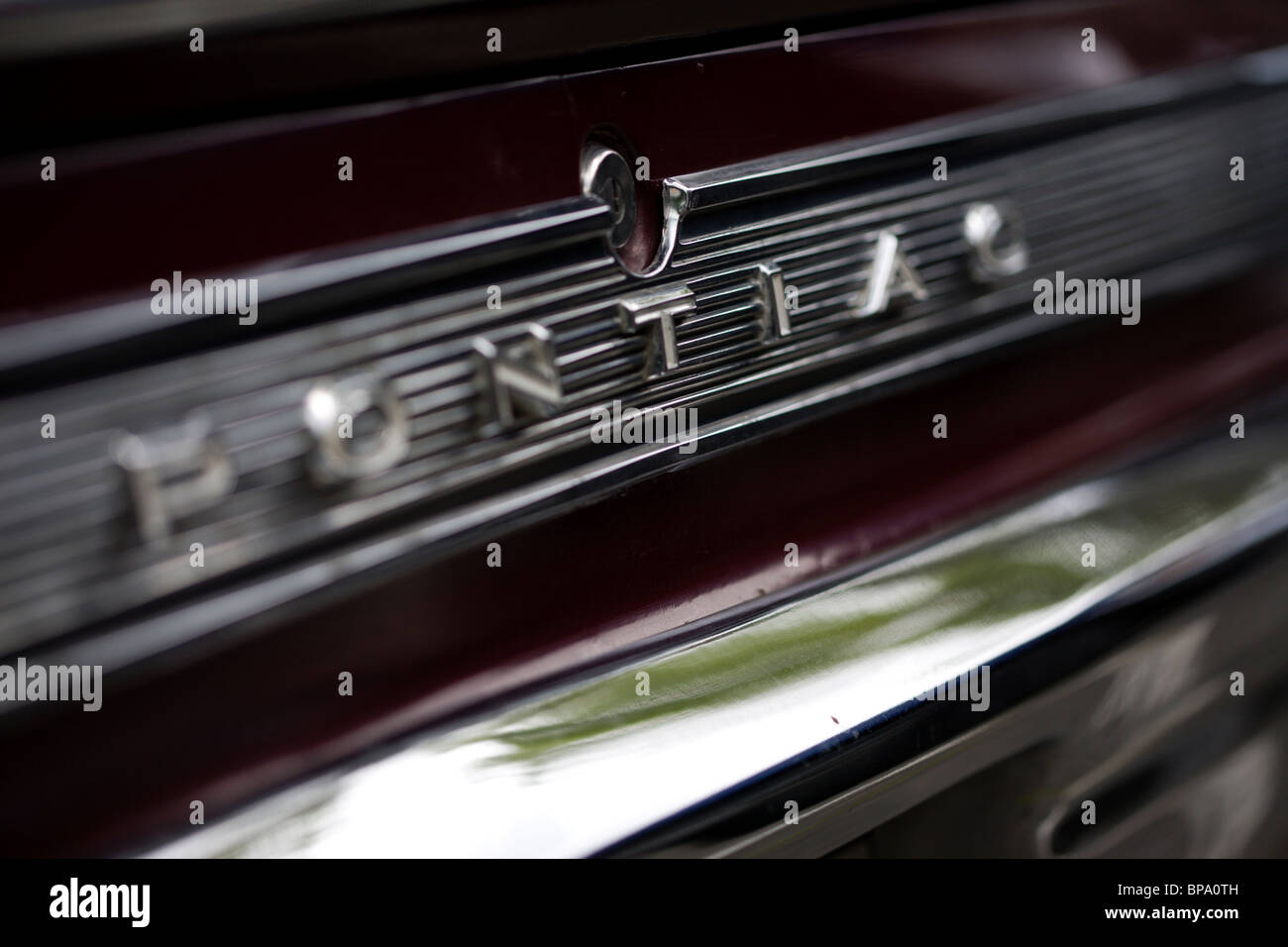 Detail of a classic Pontiac Stock Photo