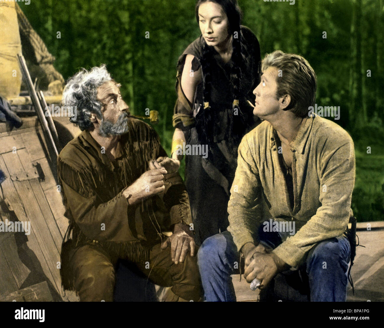 ARTHUR HUNNICUTT, ELIZABETH THREATT, KIRK DOUGLAS, THE BIG SKY, 1952
