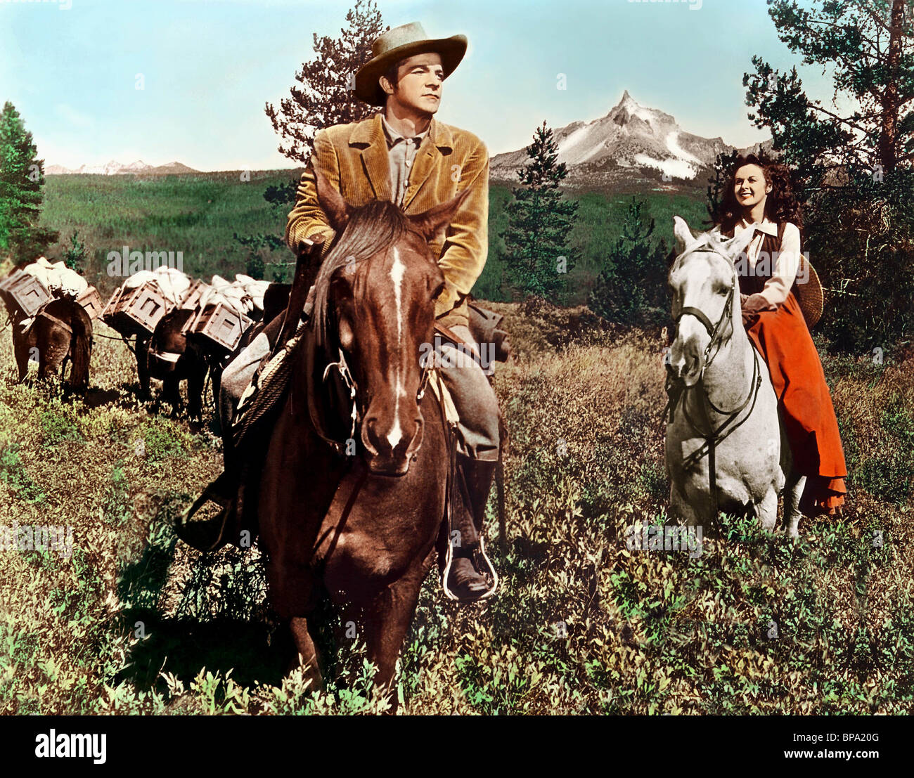 DANA ANDREWS, SUSAN HAYWARD, CANYON PASSAGE, 1946 Stock Photo - Alamy