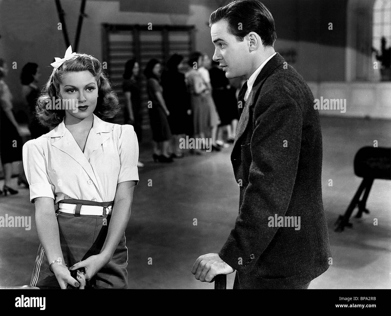 LANA TURNER RICHARD CARLSON EVERY OTHER INCH A LADY (1939) Stock Photo