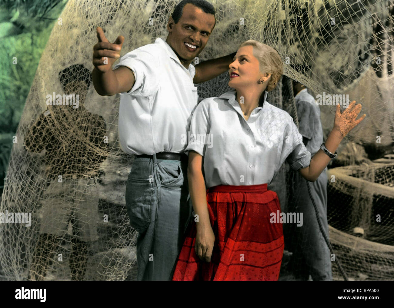 Harry Belafonte Joan Fontaine Island In The Sun 1957 Stock
