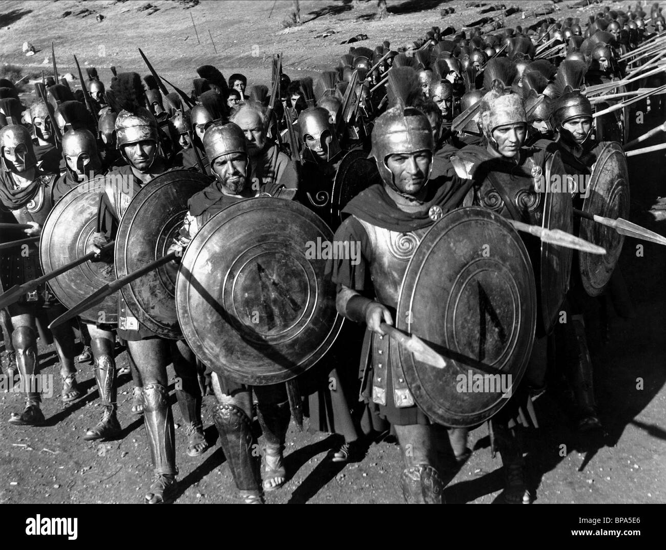 Greek Soldiers The 300 Spartans 1962 Stock Photo Alamy