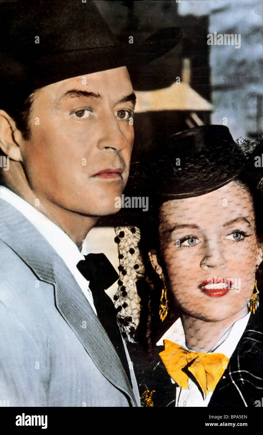 RAY MILLAND, HELENA CARTER, BUGLES IN THE AFTERNOON, 1952 Stock Photo