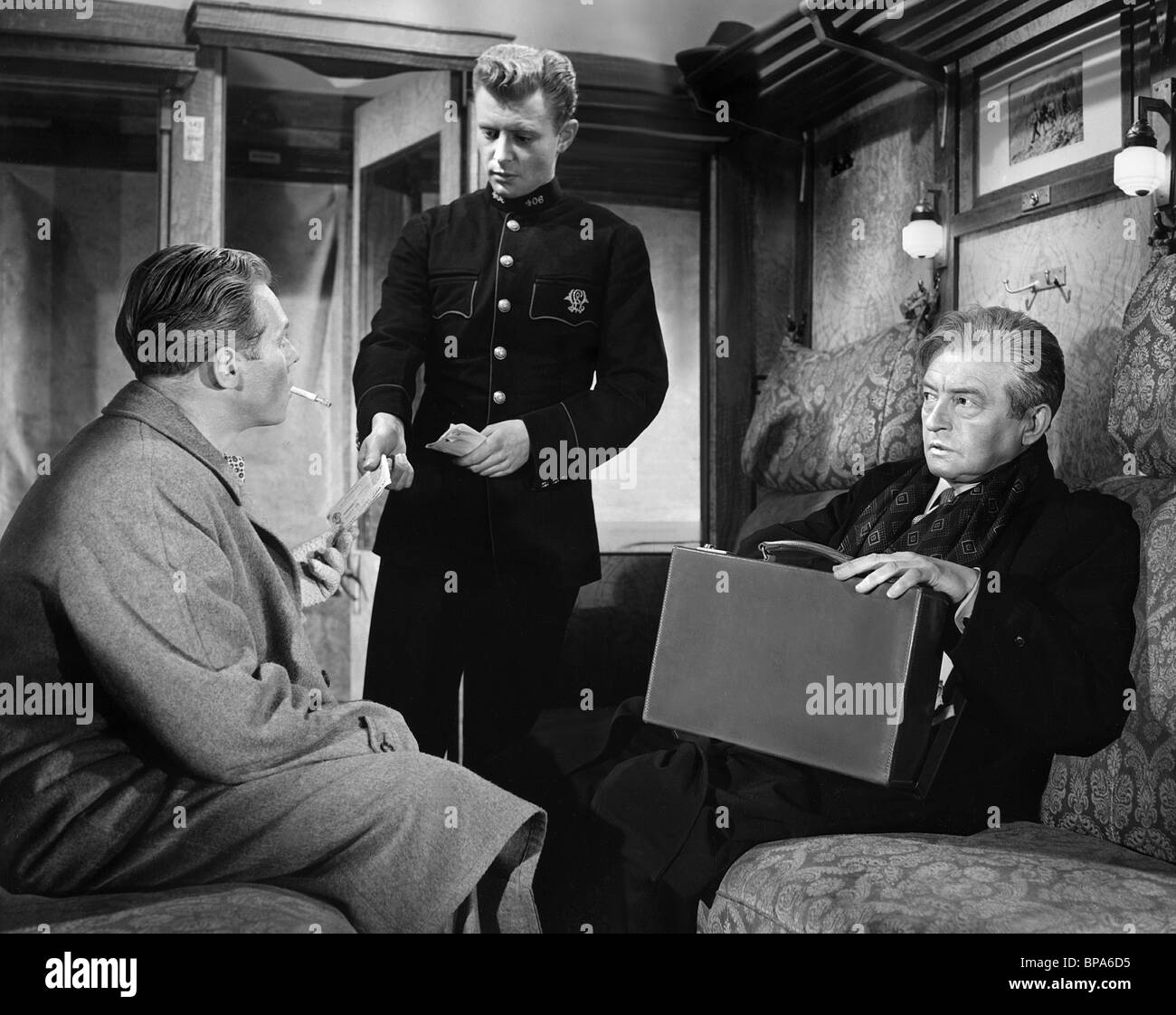 MARIUS GORING, CLAUDE RAINS, THE MAN WHO WATCHED TRAINS GO BY, 1952 ...