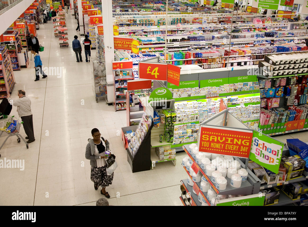 People shopping at Asda Stock Photo Alamy