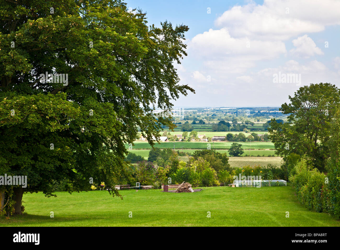 View from Upper Wanborough towards Swindon in Wiltshire, England, UK Stock Photo