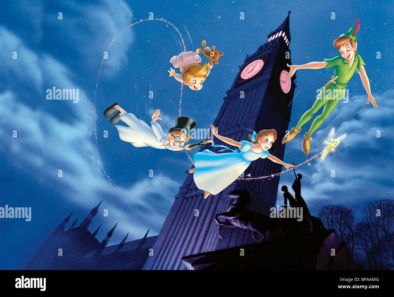 JOHN MICHAEL WENDY PETER PAN & TINKERBELL PETER PAN (1953 Stock Photo ...