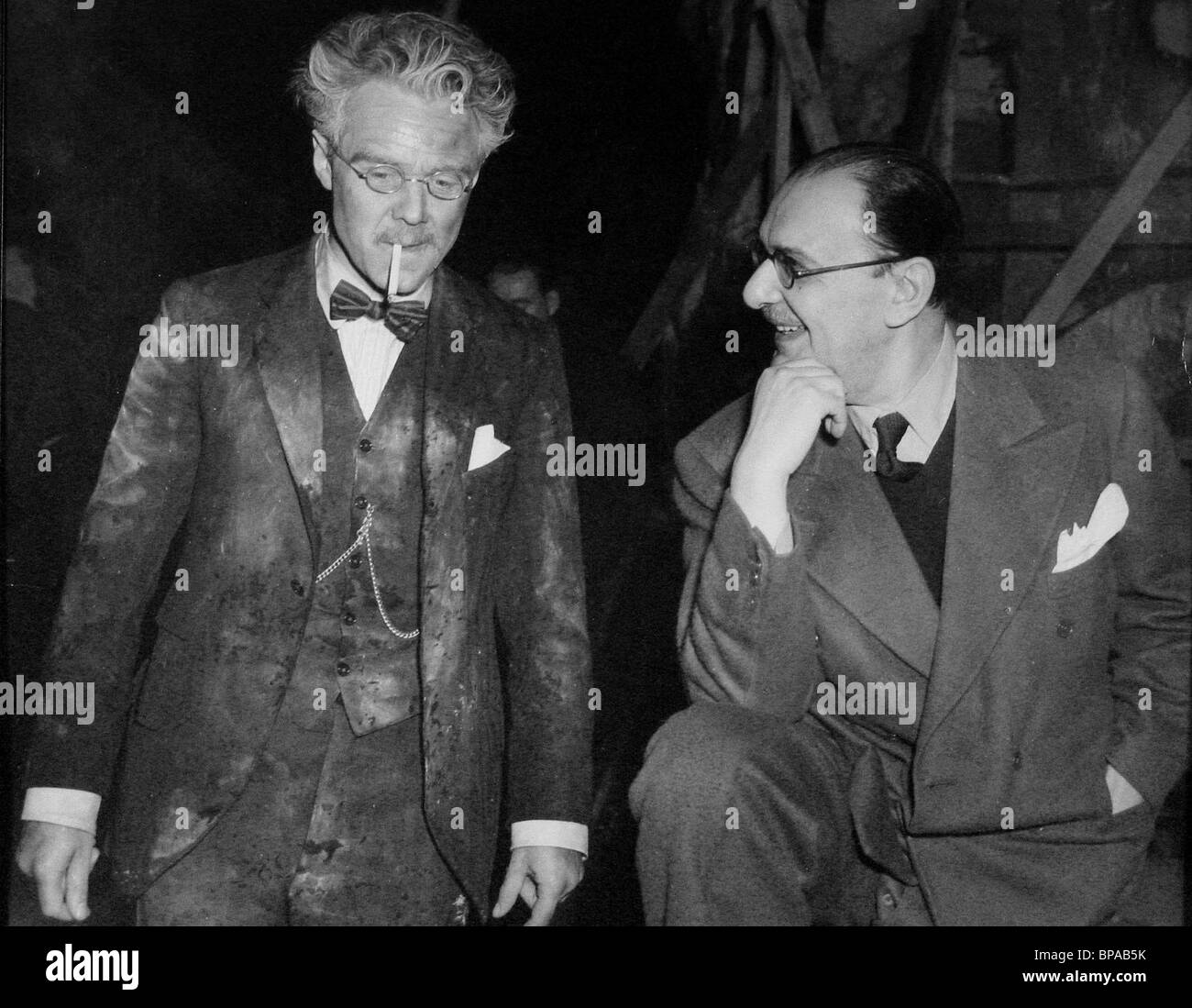 MARIUS GORING, ALEXANDER GALPERSON, MR. PERRIN AND MR. TRAILL, 1948 Stock Photo