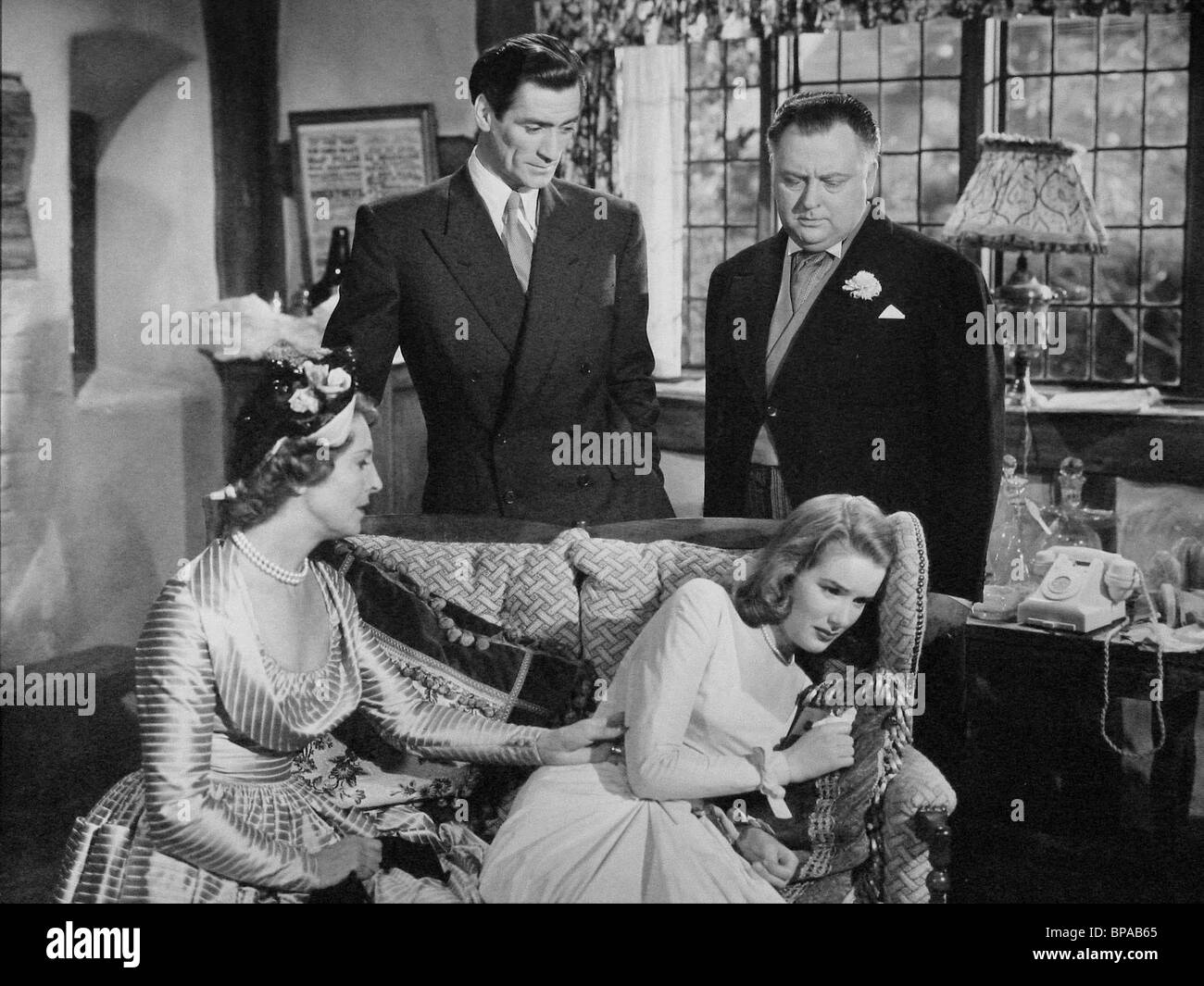 NORA SWINBURNE, GUY ROLFE, SALLY ANN HOWES, FOOLS RUSH IN, 1949 Stock Photo