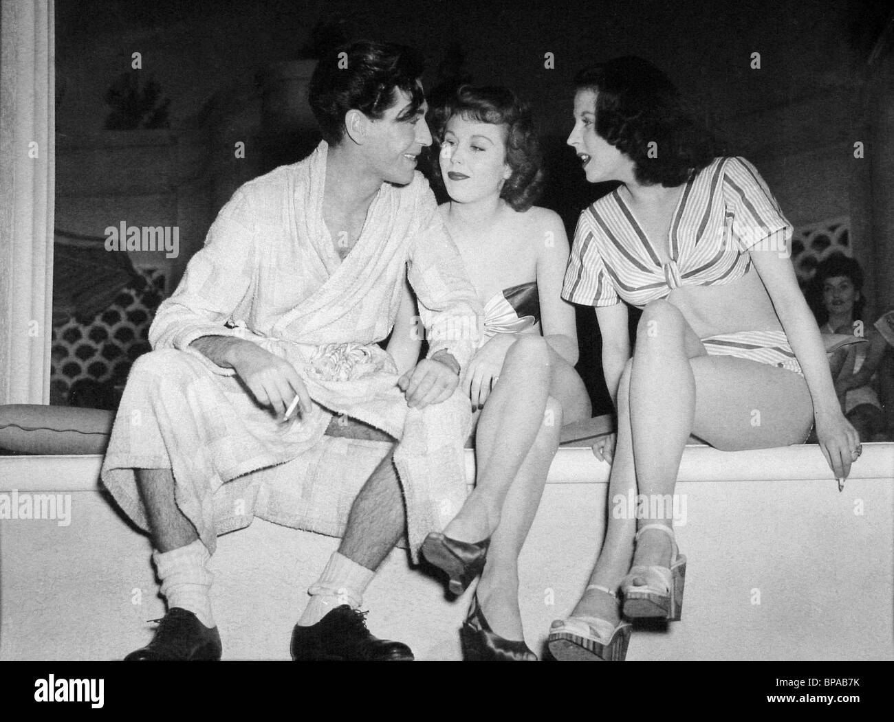 DERMOT WALSH, HAZEL COURT, PATRICIA PLUNKETT, MY SISTER AND I, 1948 Stock Photo