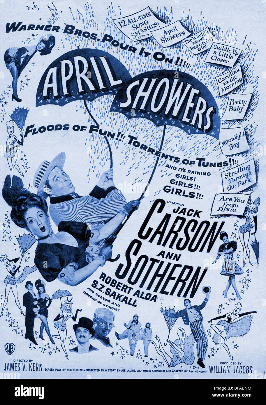 ANN SOTHERN, JACK CARSON POSTER, APRIL SHOWERS, 1948 Stock Photo
