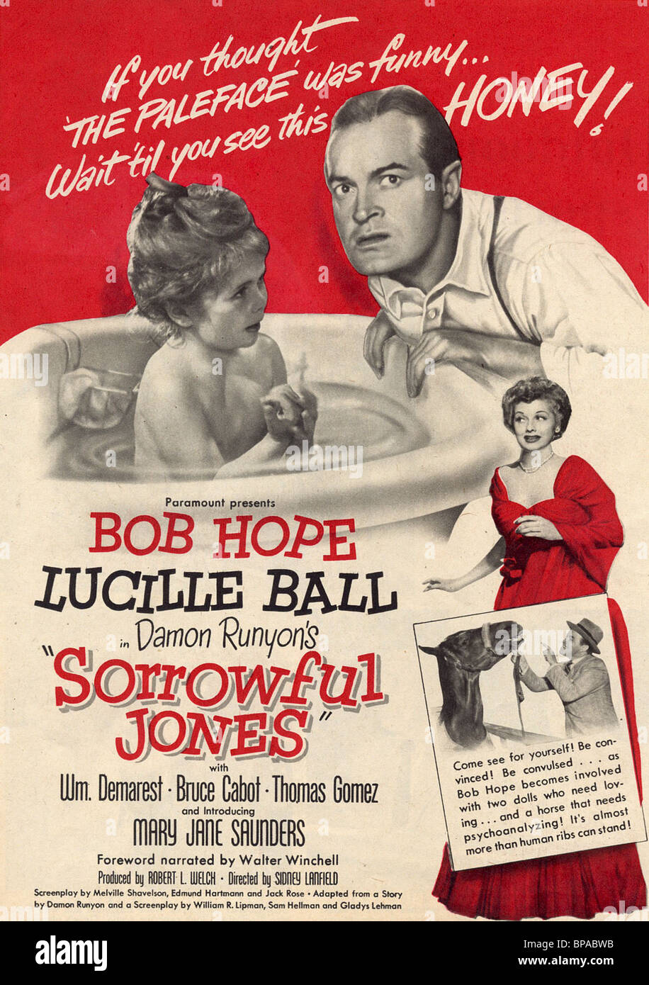 BOB HOPE FILM POSTER SORROWFUL JONES (1949 Stock Photo Alamy