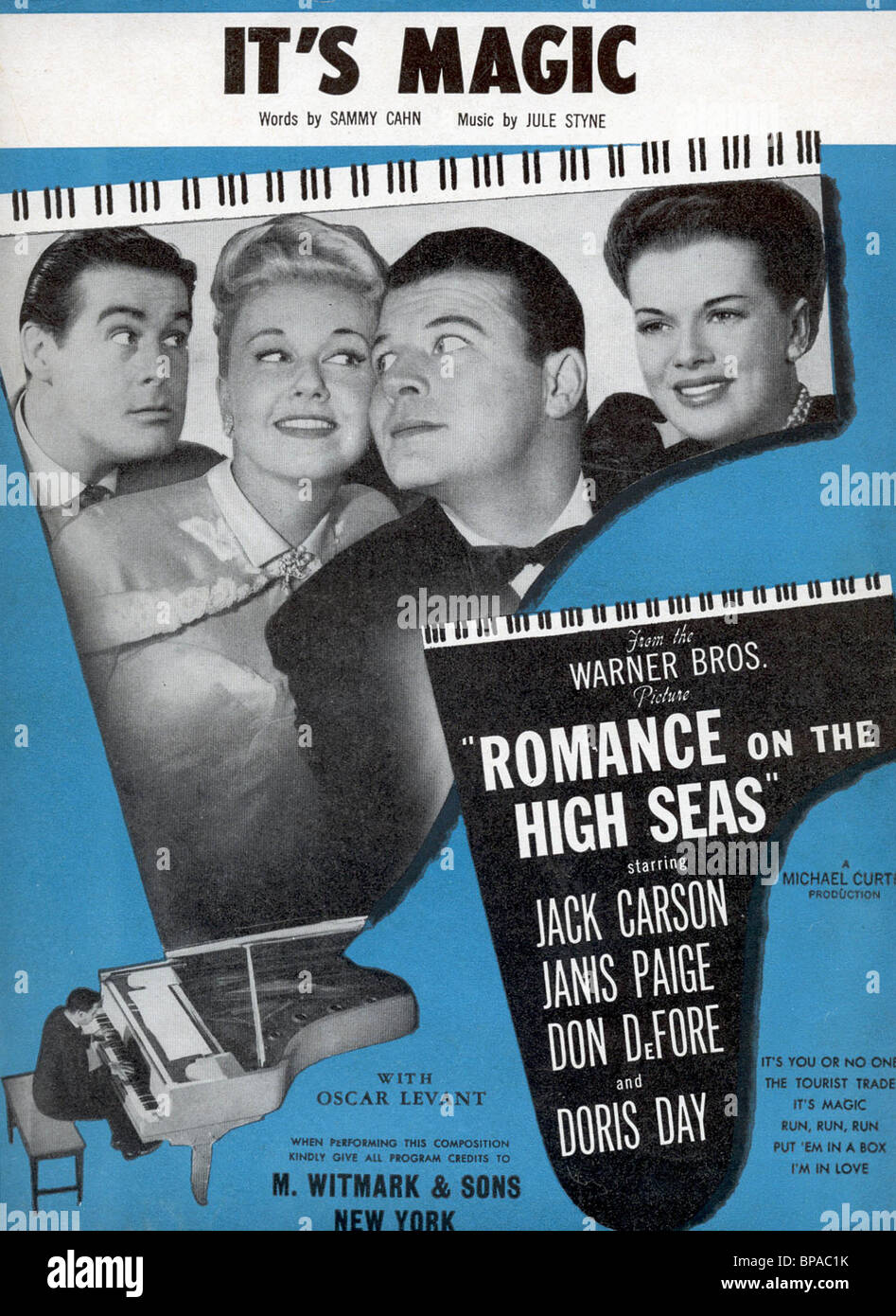 FILM POSTER ROMANCE ON THE HIGH SEAS (1948) Stock Photo