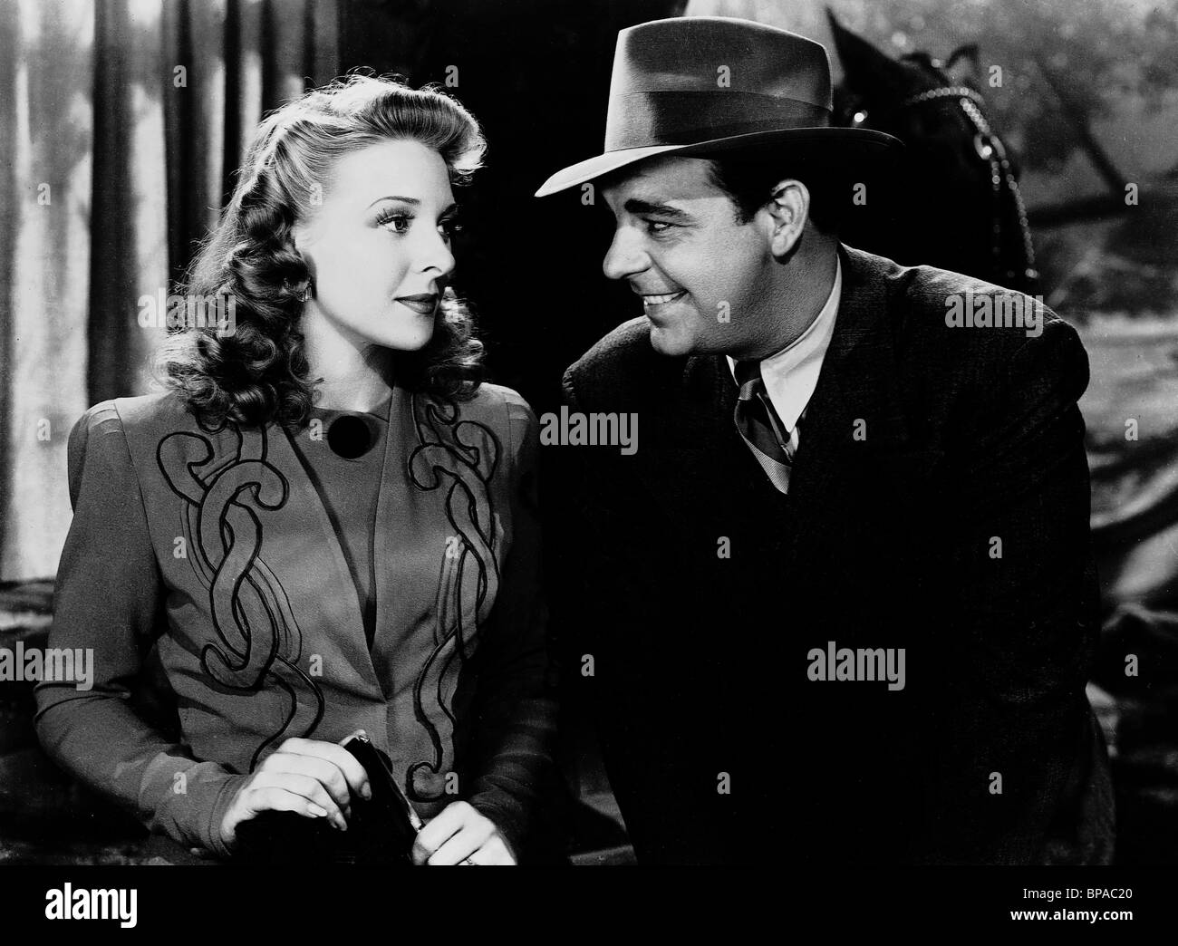 EVELYN ANKERS, LON CHANEY JR., THE WOLF MAN, 1941 Stock Photo