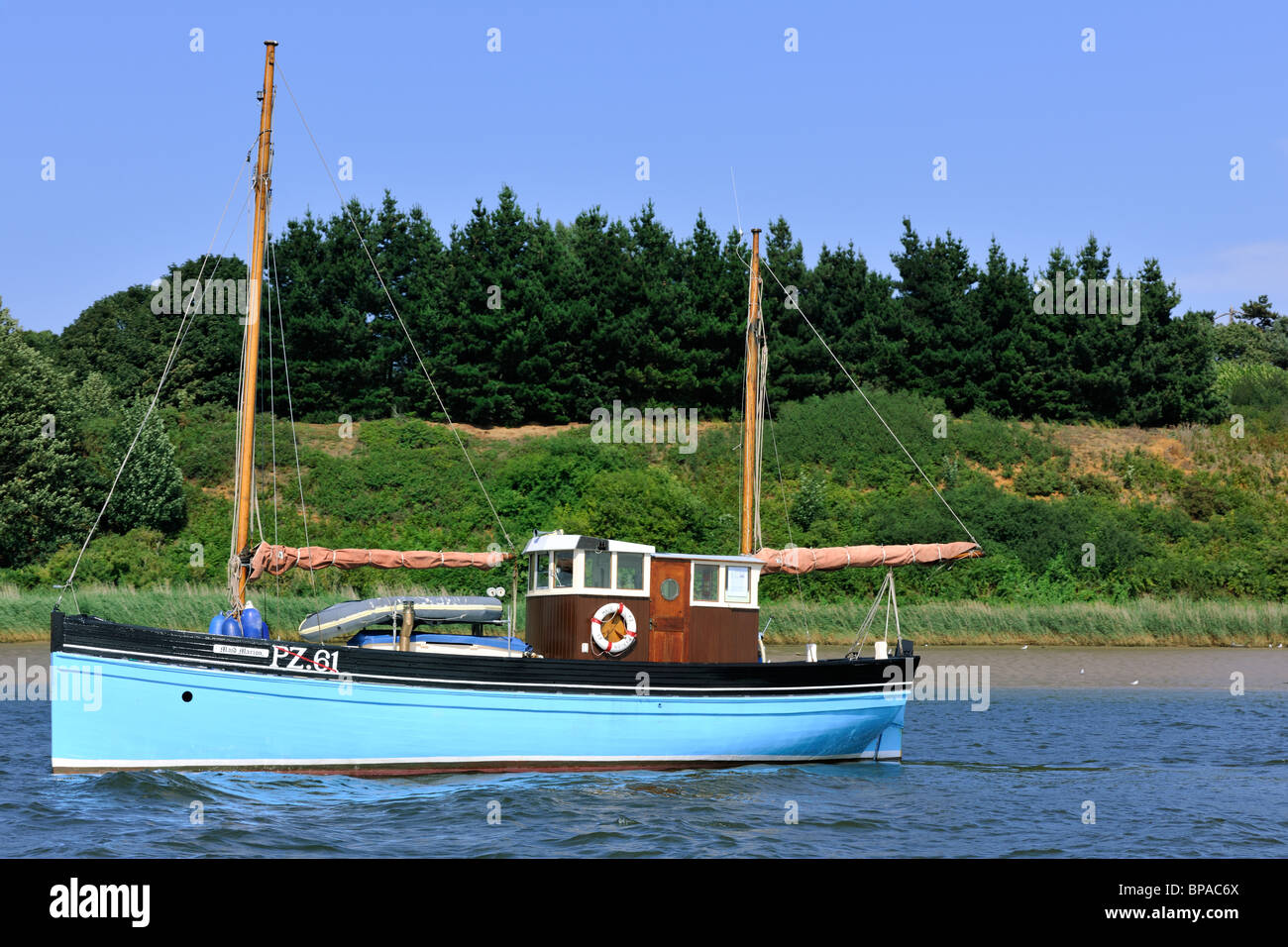 Maid Marion - Sailing boat on the estuary Stock Photo