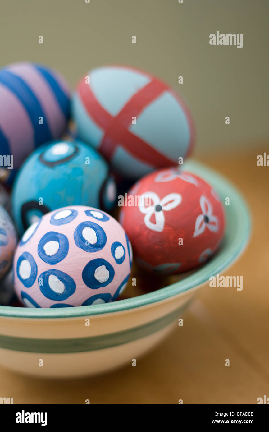 Hand painted easter eggs Stock Photo Alamy