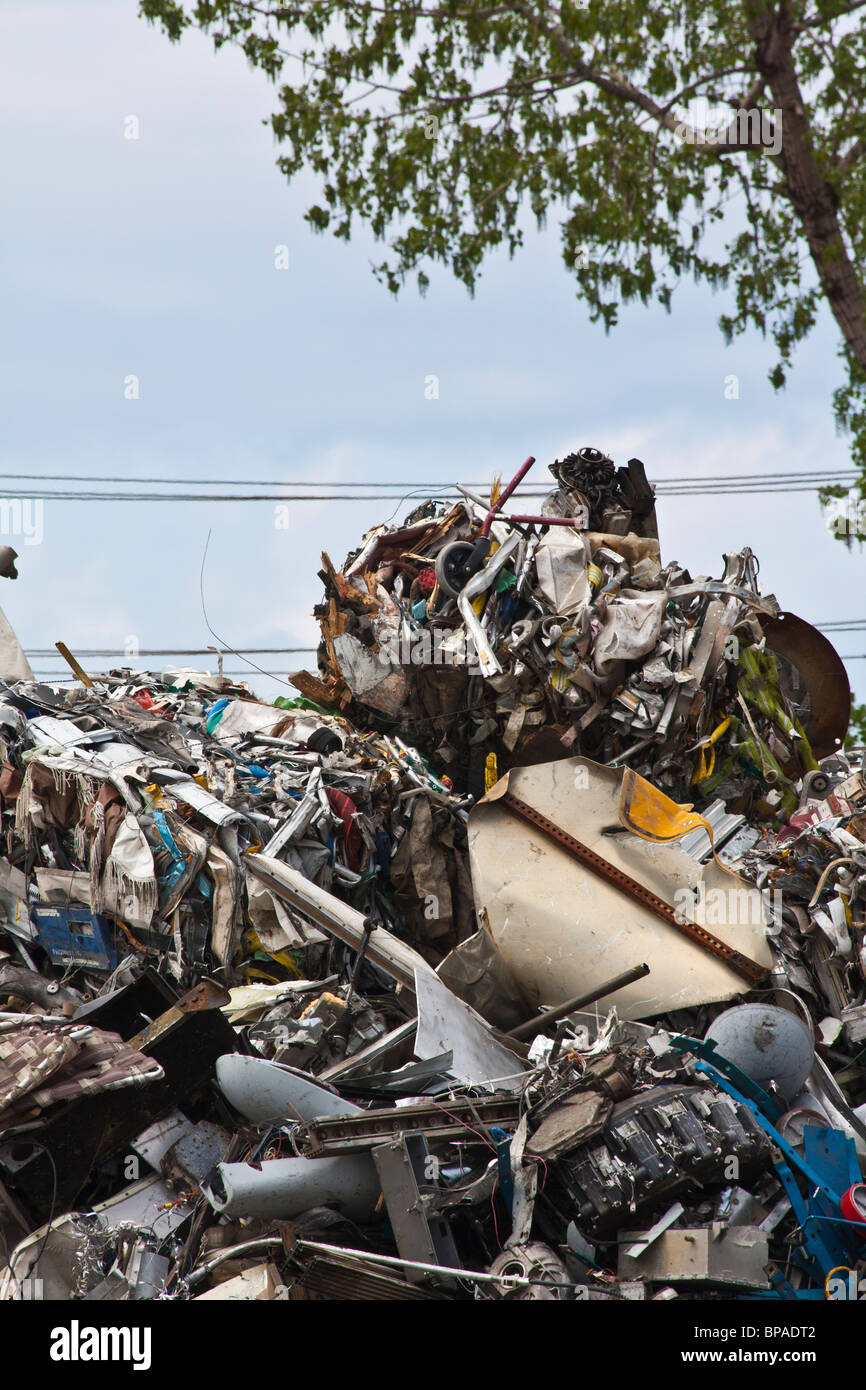 Louis Padnos Iron And Metal Company recycling yard in Holland Michigan ...