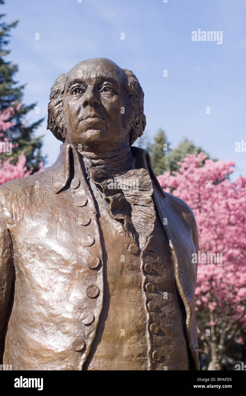 Statue of John Adams (1735-1826) in Quincy Center, Quincy, Massachusetts, USA. Stock Photo